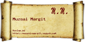 Muzsai Margit névjegykártya